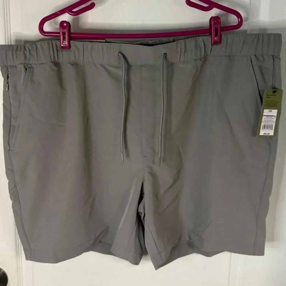 Mens gray drawstring shorts brand